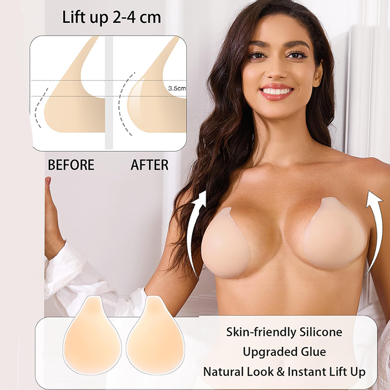 Strapless Bra Adhesive - 1/2 pares de sutiã pegajoso feminino