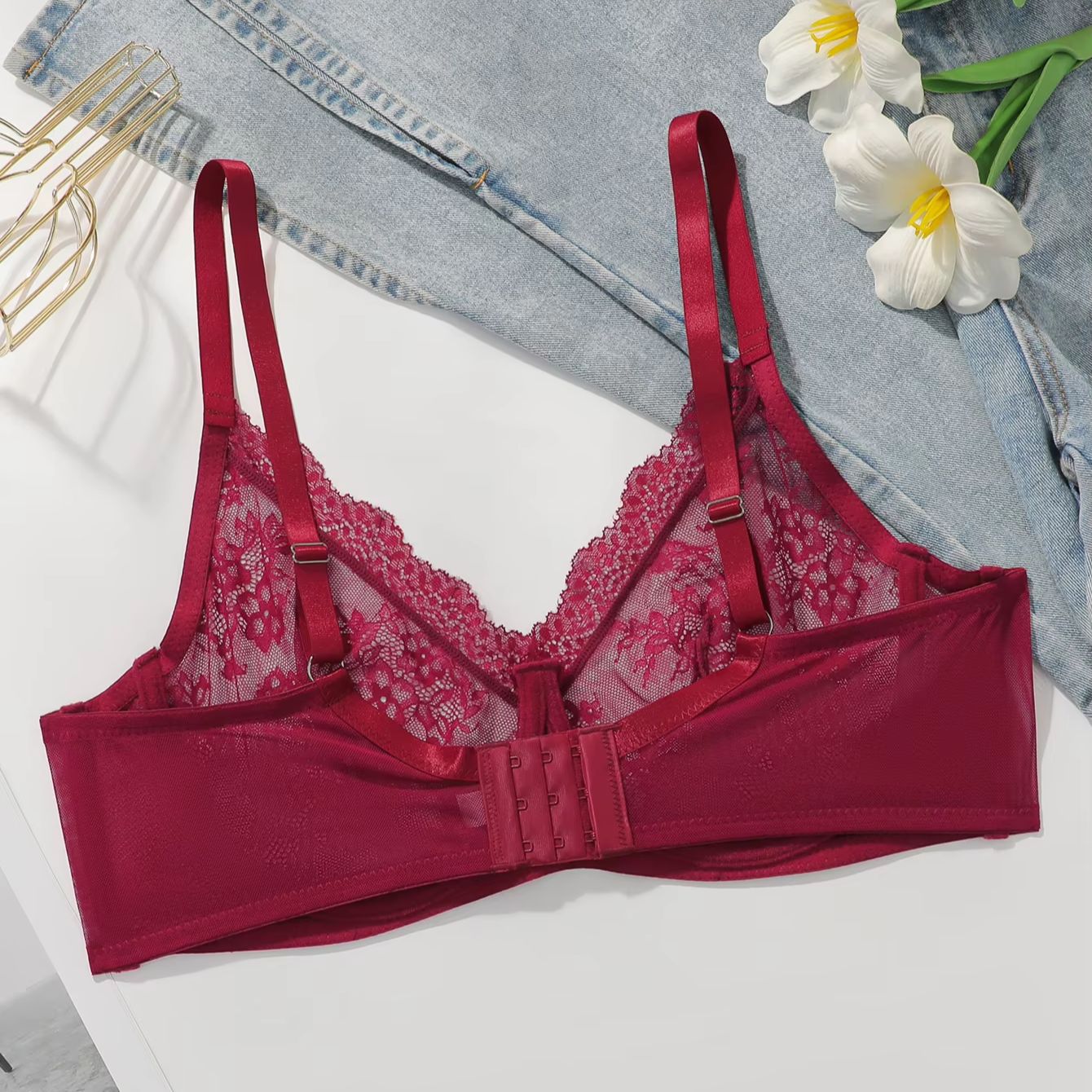 Sutiã de Renda Vermelha Plus S - Sheer Bra Lace avaliação e preço